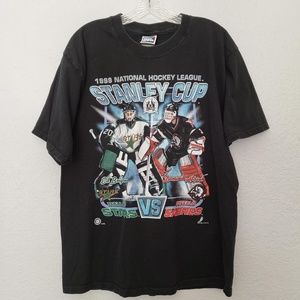 Vintage 1999 Stanley Cup t - Stars and Sabers